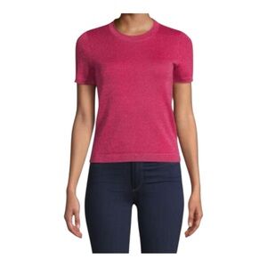 Alice + Olivia Vibrant Pink Short Sleeve Tee